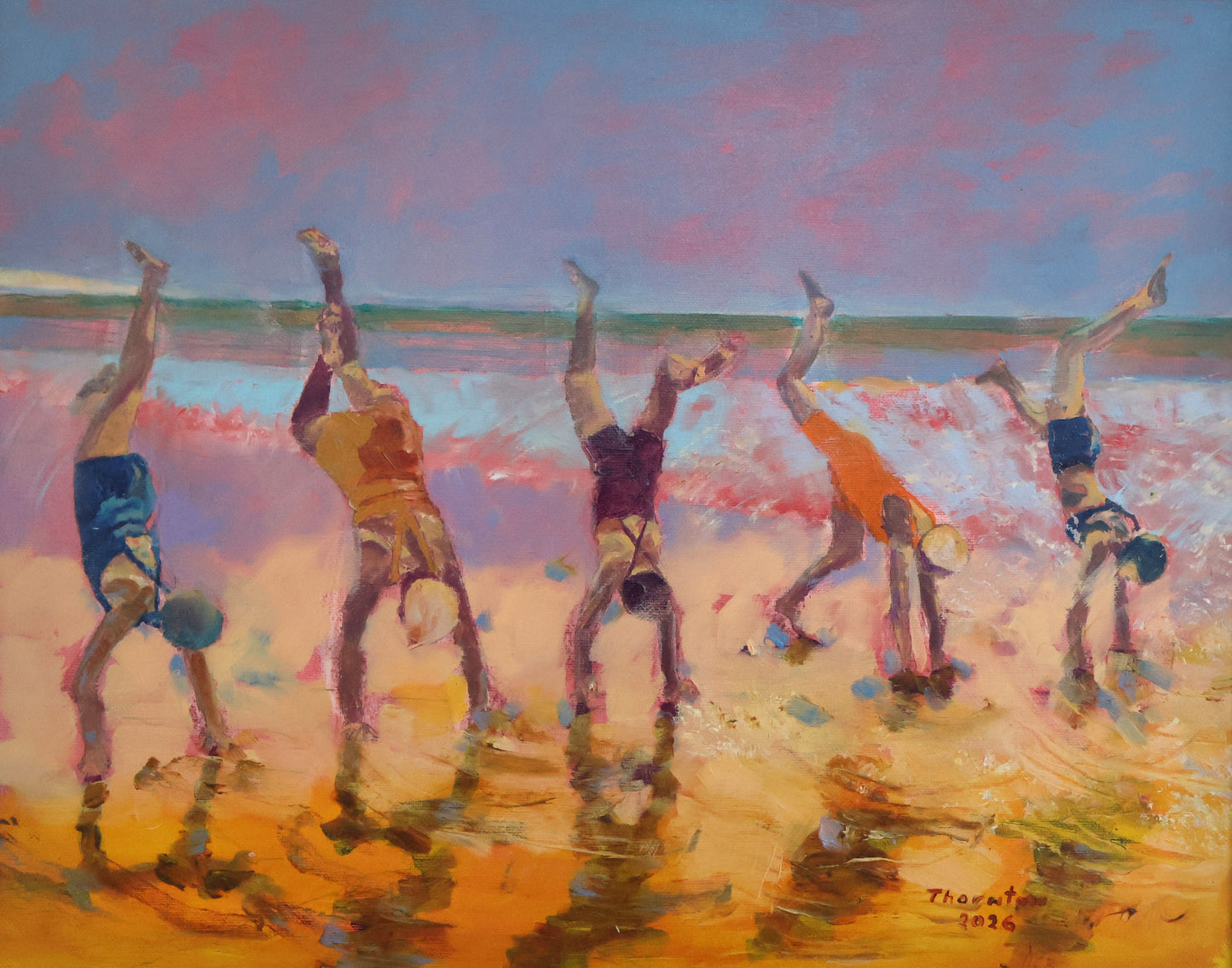 Cartwheels at Sunset - Poster