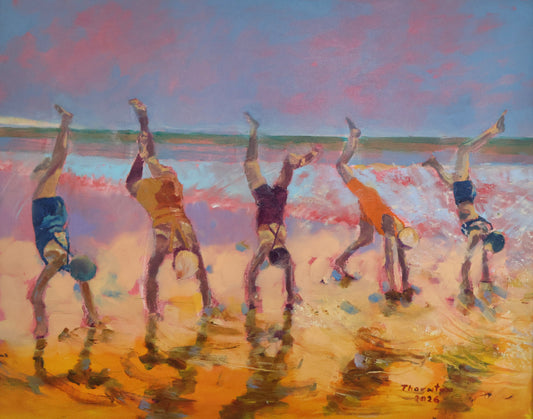 Cartwheels at Sunset - Poster